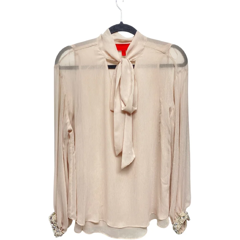 women's tops for those who seek both style and comfortTop Long Sleeve By Jennifer Lopez In Beige, Size: M