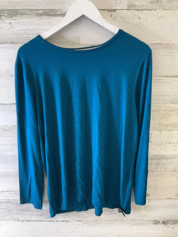 trendy women's topsTop Long Sleeve By Chicos In Blue, Size: Xl