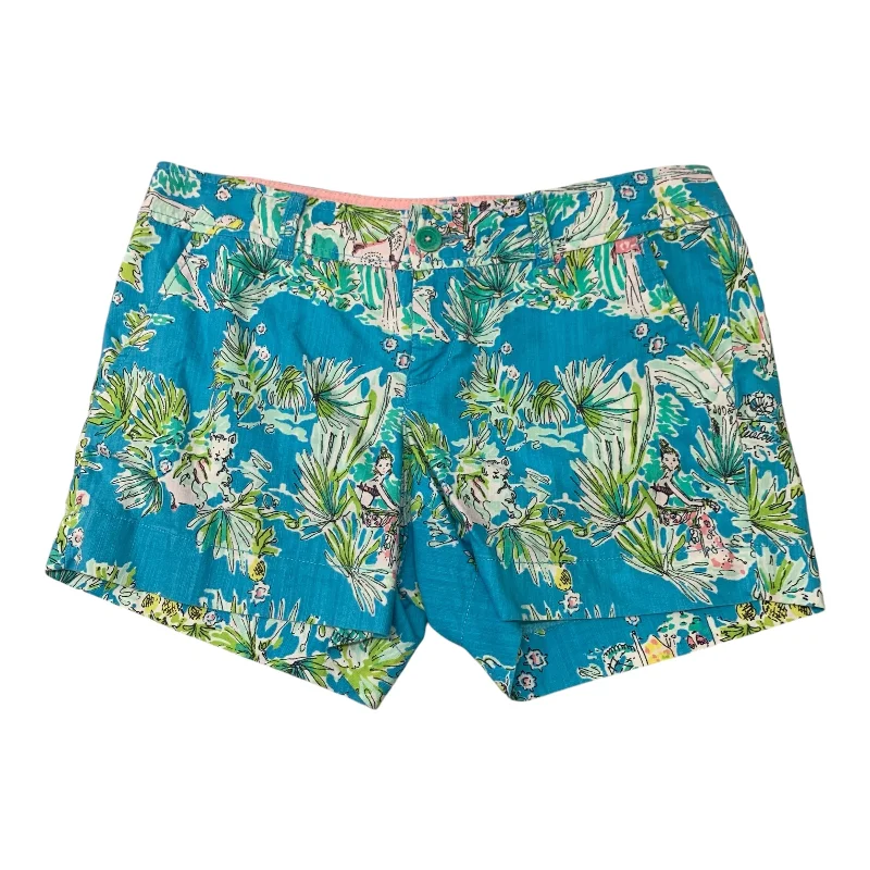 women's below-the-knee shortsShorts Designer By Lilly Pulitzer In Blue, Size: 8