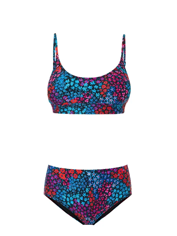 Supportive Female SwimwearErika Top + Classic Midrise Bottom in In Bloom