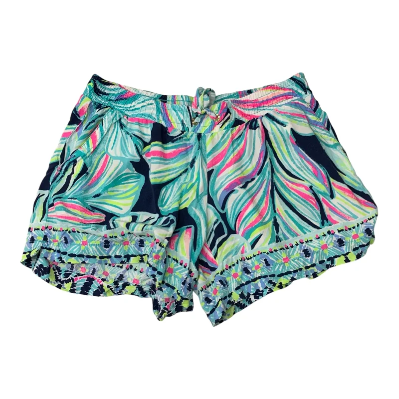 women's running shortsShorts Designer By Lilly Pulitzer In Blue & Green, Size: S