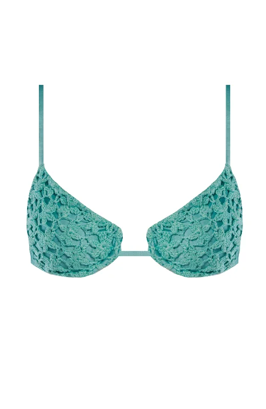 Vibrant Female SwimwearSavanah Mint Knitted Bikini Top