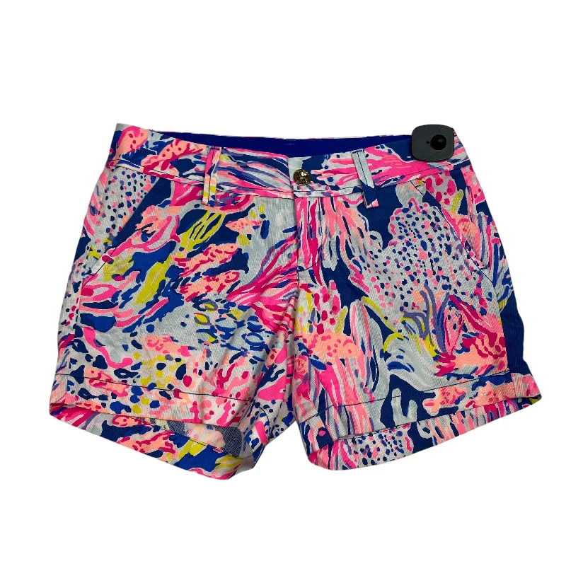 women's cargo shortsShorts Designer By Lilly Pulitzer In Blue & Pink, Size: 0