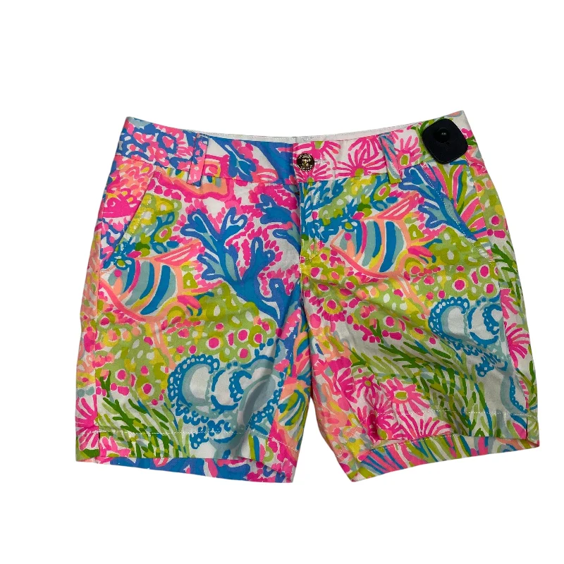 women's reversible shortsShorts Designer By Lilly Pulitzer In Blue & Pink, Size: 0