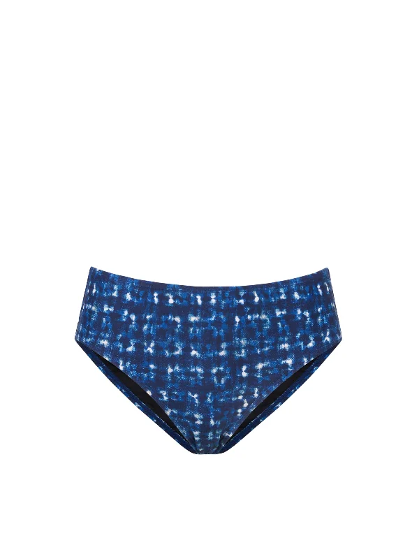 Glittery Female SwimwearClassic Midrise Bottom In Denim Noir