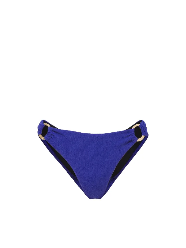 Quick-Dry Female SwimwearRing Trim Bottom Iris Texture