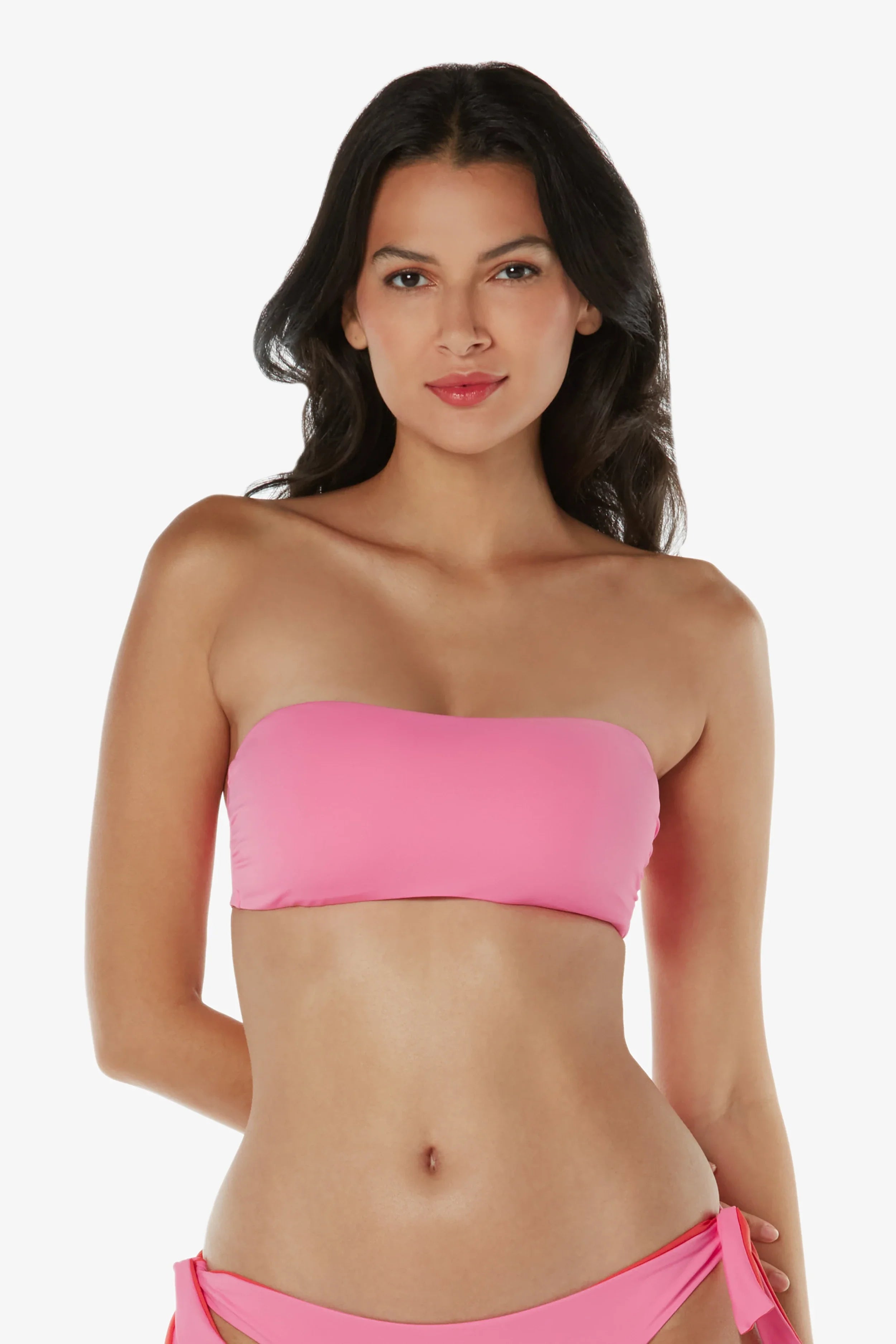 Classy Female SwimwearBandeau Top  |  Pink Coral