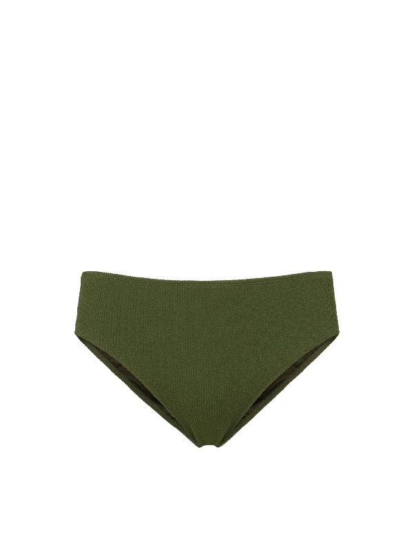 Stretchy Bikini Tops FemaleClassic Midrise Bottom Olive Texture