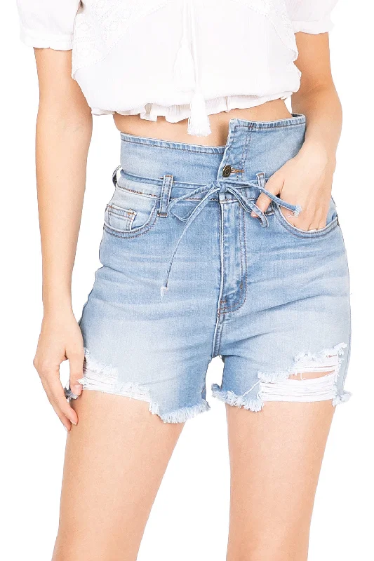 Uneven High Rise Shorts