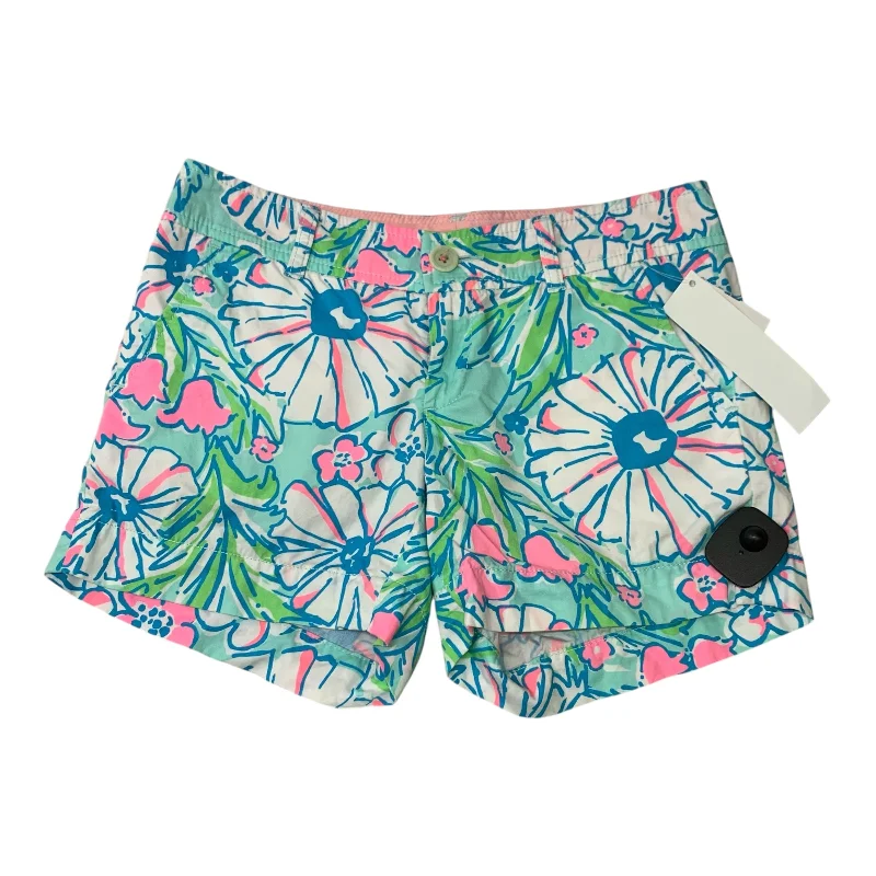 women's tall shortsShorts Designer By Lilly Pulitzer In Blue, Size: 0