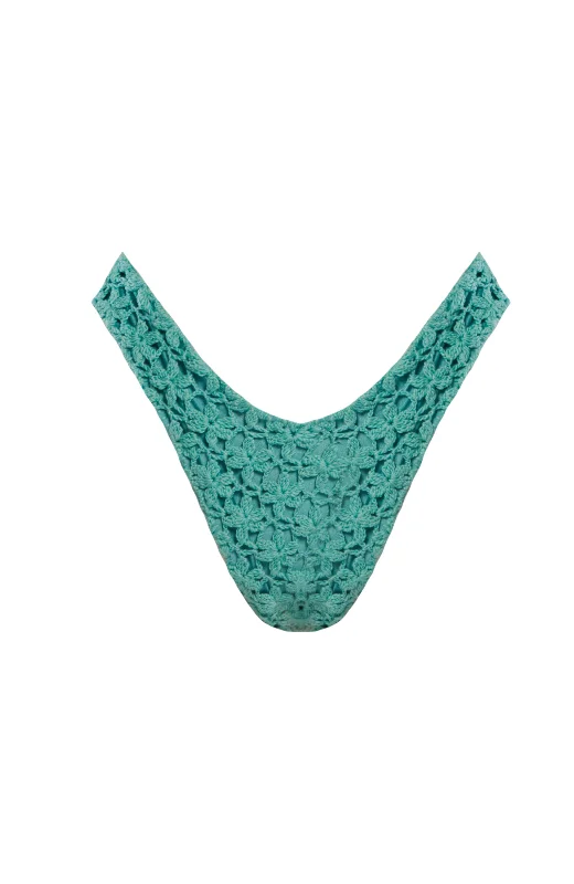 Ruffled One-Piece FemaleSavanah Mint Knitted Bikini Bottom