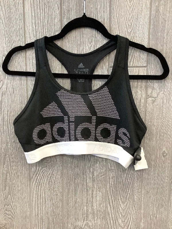 women's tops with asymmetrical designsAthletic Bra By Adidas In Black, Size: L