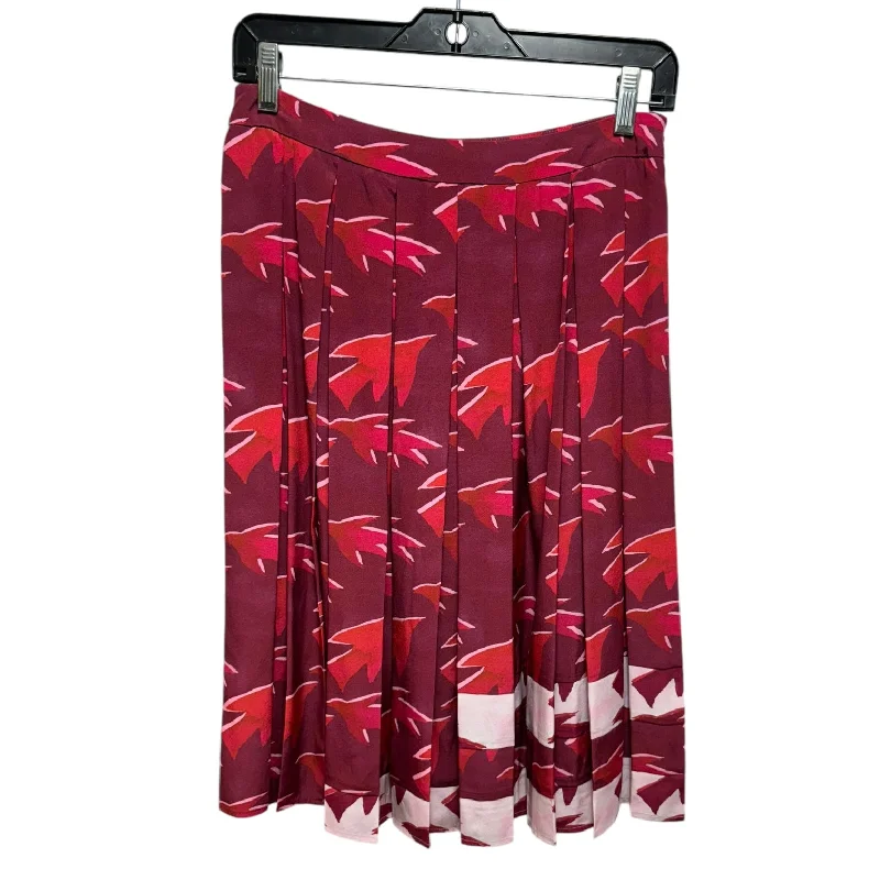 women's casual high-slit skirtsCelia Sparrow Print Silk Skirt Designer By Elle Sasson In Red, Size: 6