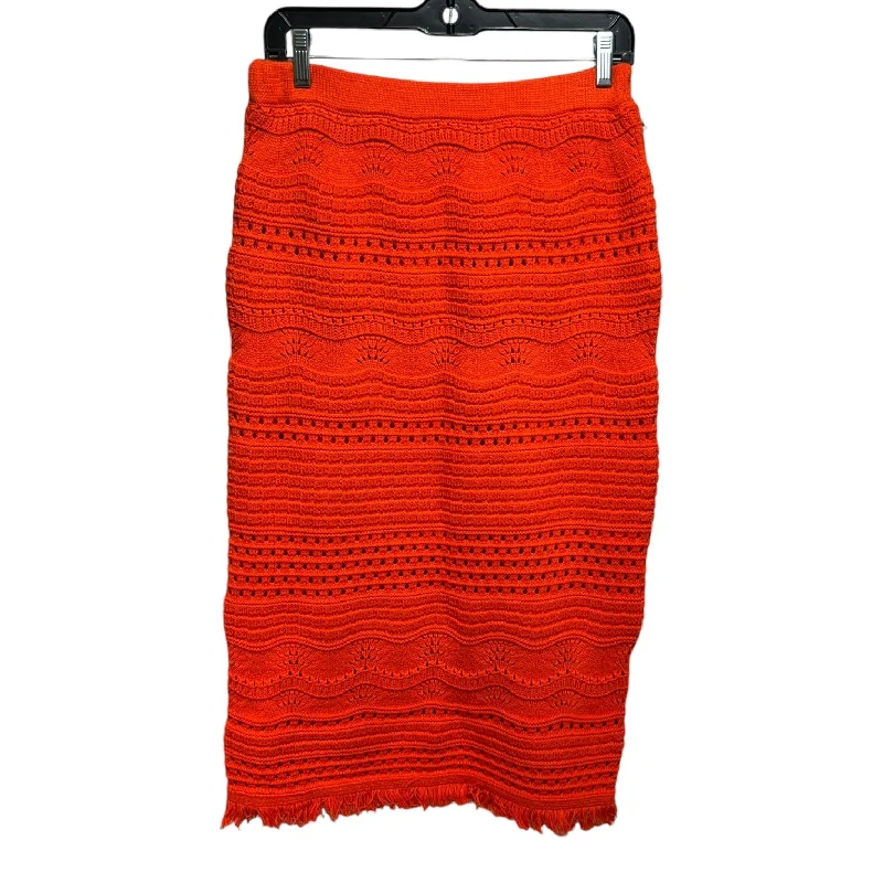 women's woven A-line skirts for summerCrochet Skirt Maxi By House Of Harlow In Orange, Size: M