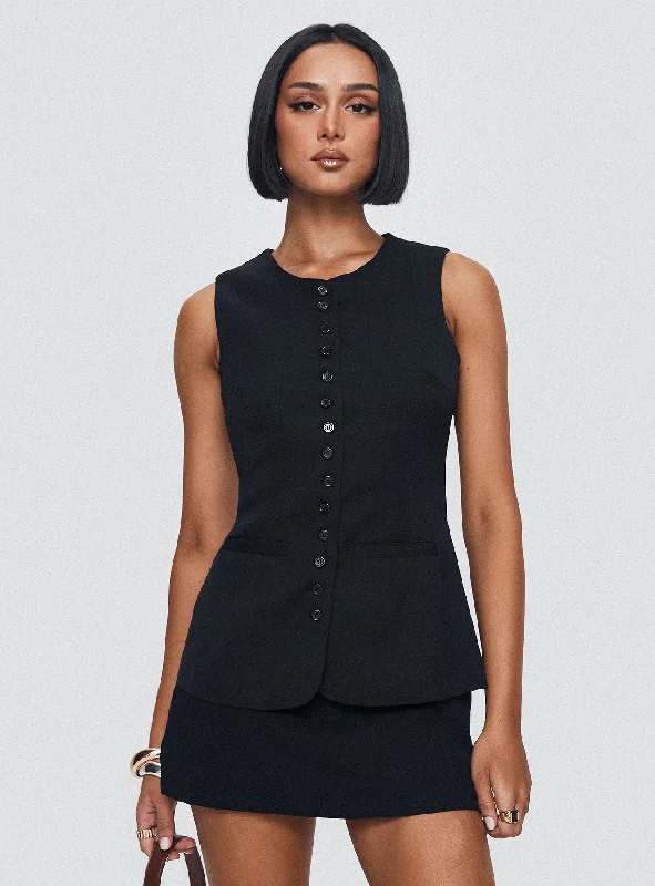 women's tops for those who want to stay updated with the latest fashion trendsIslington Top Black