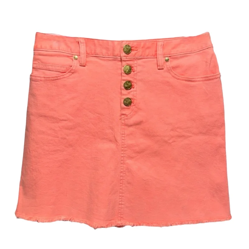 women's travel-friendly cocktail skirtsKooper Skirt Papaya Punch Designer By Lilly Pulitzer In Orange, Size: 6