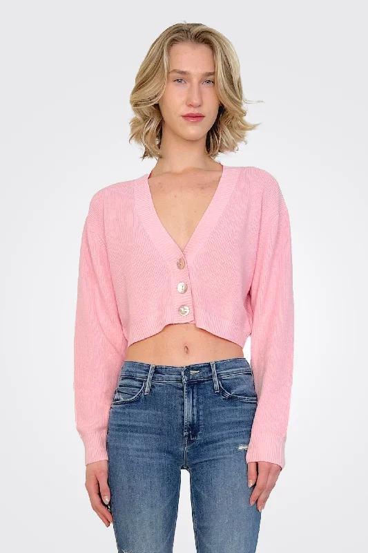 women's tops for those who want to show off their figure in a flattering wayNaomi Mini Cardigan - Candy Floss