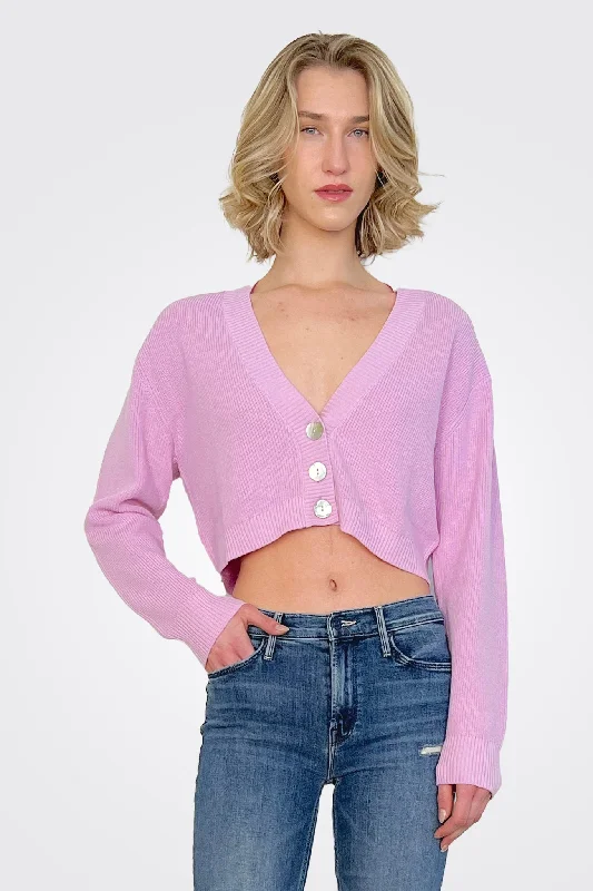 women's tops for those who want to add a pop of color to their outfitsNaomi Mini Cardigan - Lilac