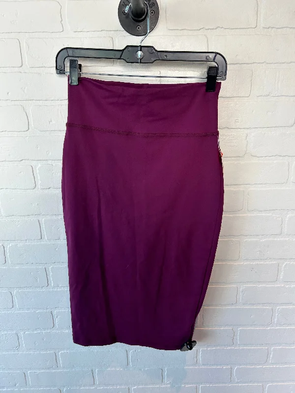 women's breathable cocktail skirtsSkirt Midi By Bebe In Plum, Size: 4