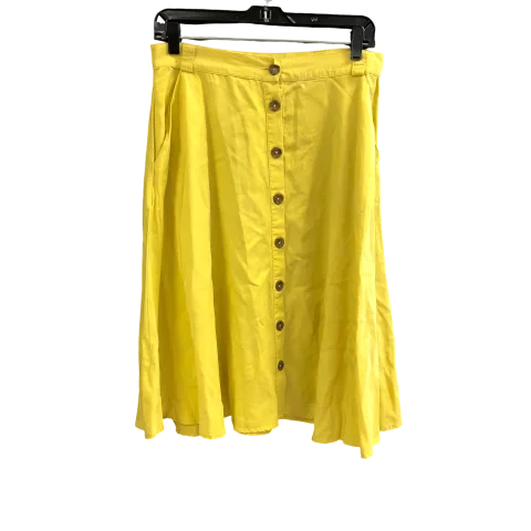 women's velvet mini skirtsSkirt Midi By Forever 21 In Yellow, Size: L