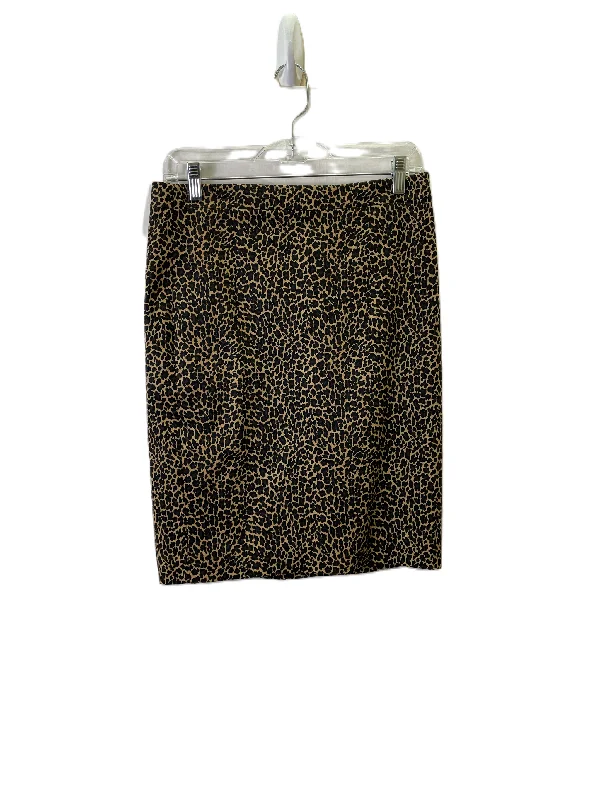 women's polyester tiered skirts for partiesSkirt Midi By J. Crew In Animal Print, Size: 2