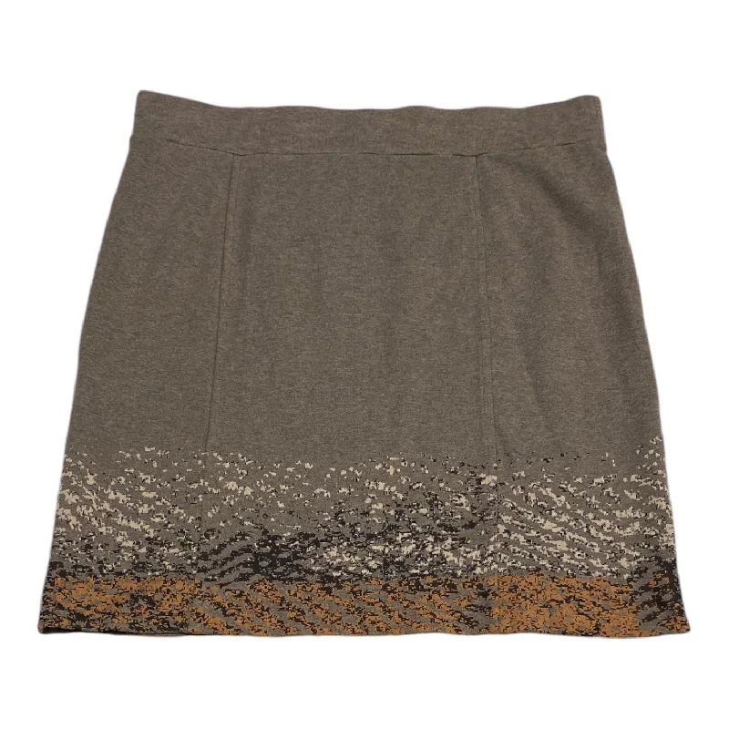 women's flowy midi skirts with pocketsSkirt Midi By Nic + Zoe In Taupe, Size: L