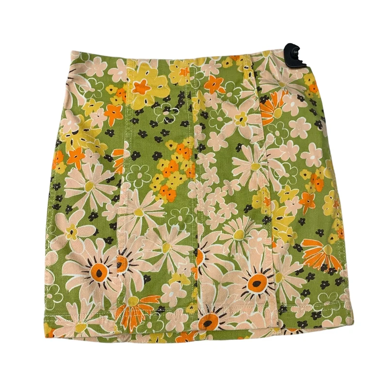 women's breathable cocktail skirtsSkirt Mini & Short By Free People In Green & Yellow, Size: S