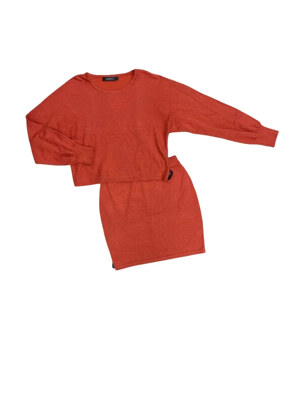 women's velvet mini skirtsSkirt Set 2pc By Fashion In Orange, Size: L