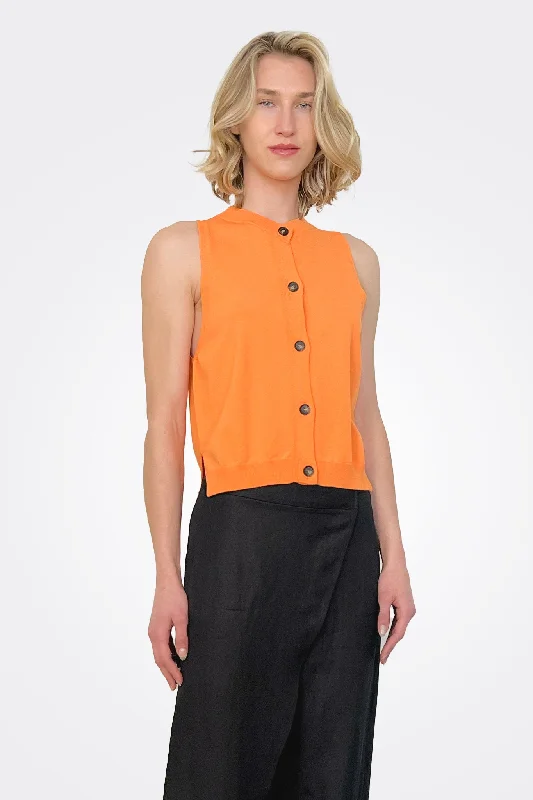 women's tops with beading accentsV Neck Waistcoat - Mango