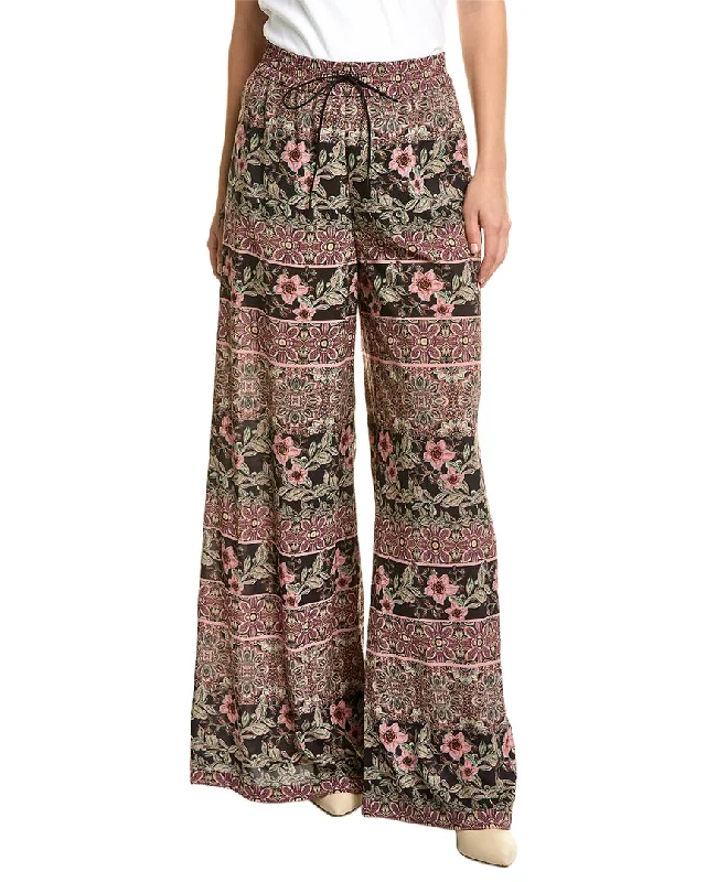 women's silk pantsalice + olivia Kenley Palazzo Pant