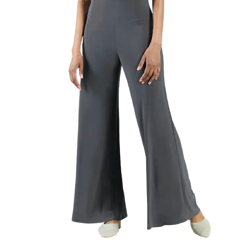 women's spandex pantsPalazzo Pant In Charcoal