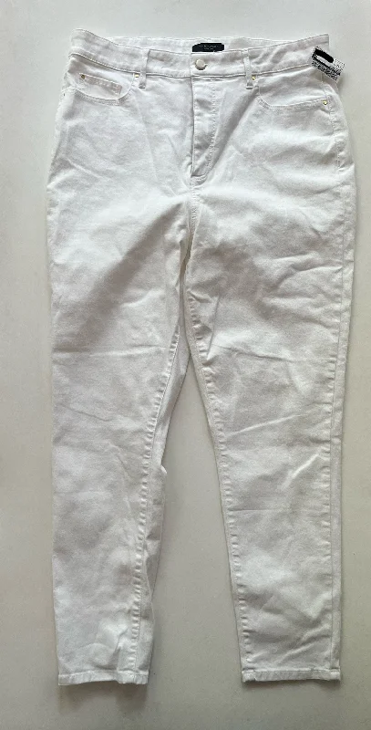 women's zipper pantsPants Ankle By Ann Taylor O In White, Size: 14