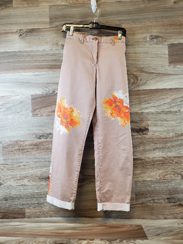 women's distressed denim pantsPants Cropped By Gap In Orange & Tan, Size: 6