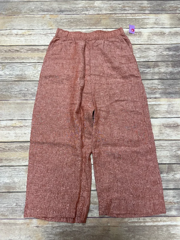 women's patterned pantsPants Linen By Tahari By Arthur Levine In Red, Size: L