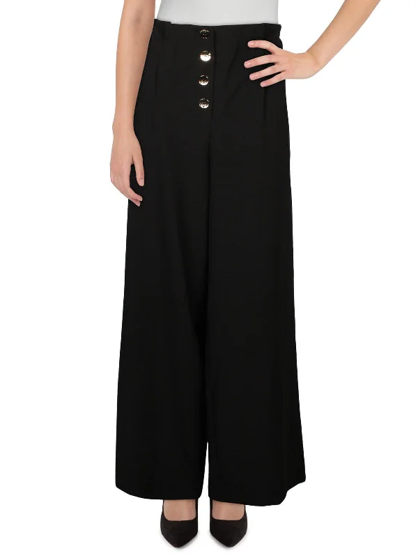 women's winter pantsPlus Womens High Rise Pleated Wide Leg Pants