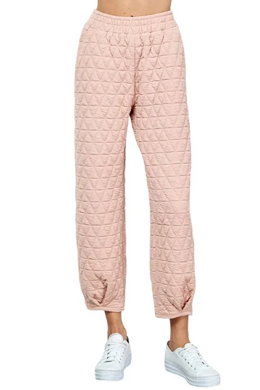 women's high-waisted pantsQuilted Jogger In Blush