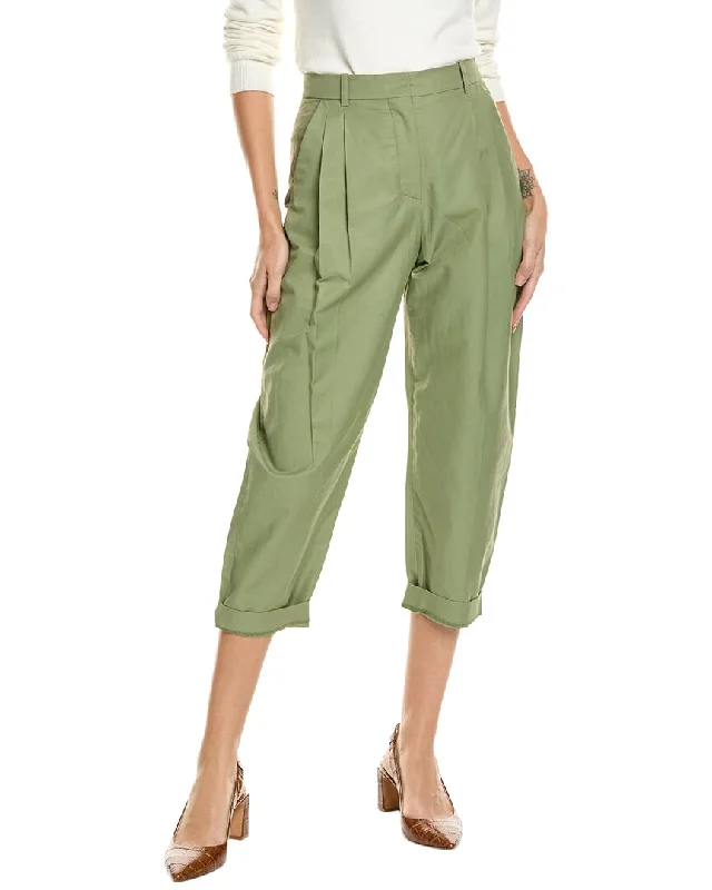 women's striped pantsStella McCartney Linen-Blend Trouser