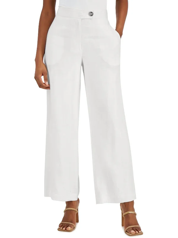 women's bridal pantsWomens High Rise Solid Wide Leg Pants