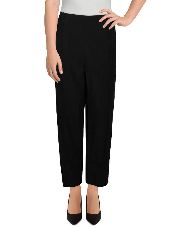 women's sweatpantsWomens Mid Rise Pintuck Ankle Pants