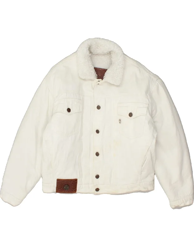 eco-friendly women's coatsAMERICANINO Womens Sherpa Jacket UK 16 Large White