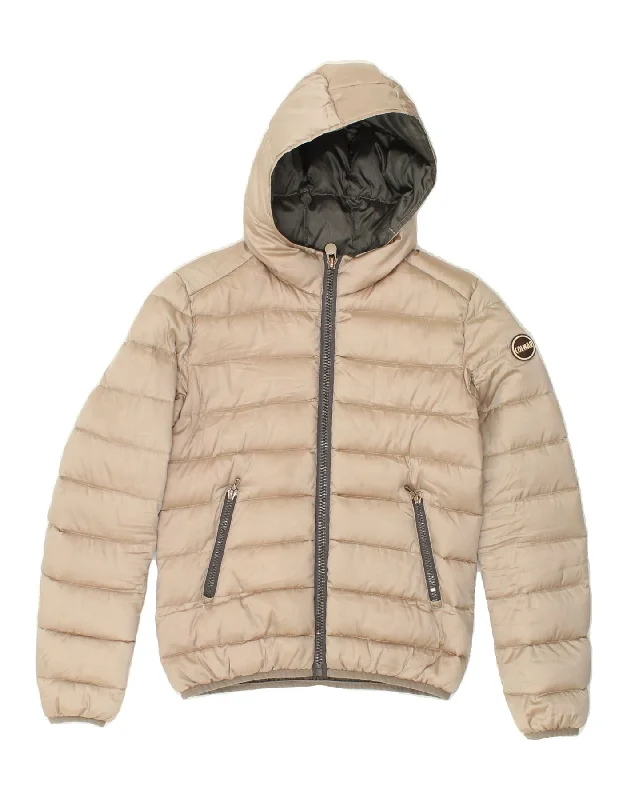 women's coats for winter sports enthusiastsCOLMAR Womens Hooded Padded Jacket IT 40 Small Beige