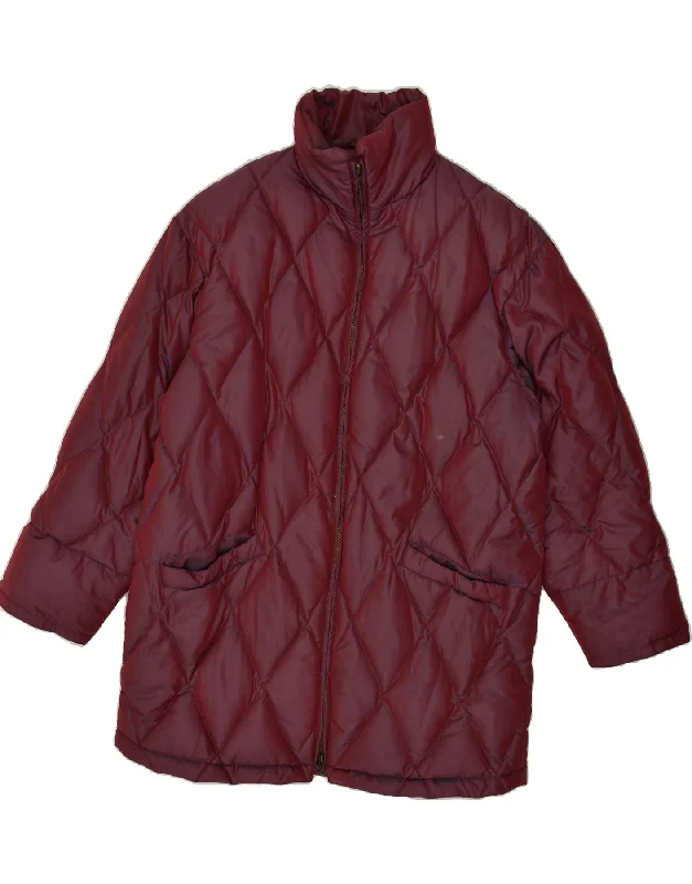 women's coats for everyday wear and tearGLOBE TROTTER Womens Padded Coat UK 16 Large Burgundy Polyamide