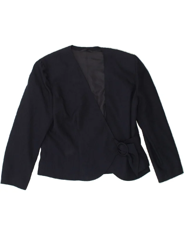 women's coats for maximalist fashion loversVINTAGE Womens Blazer Jacket UK 16 Large Navy Blue