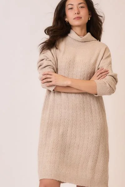 women's casual Friday dressesHerringbone Sweater Dress