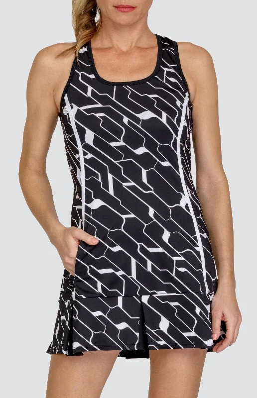 women's flowy dressesKalindi 32" Dress - Cascade Geo Onyx