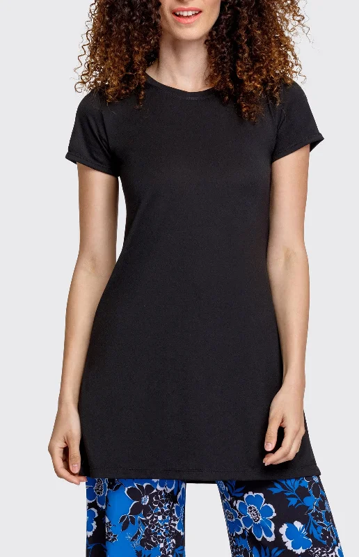 Asymmetric DressVadim 33" Tunic Dress - Noir - FINAL SALE