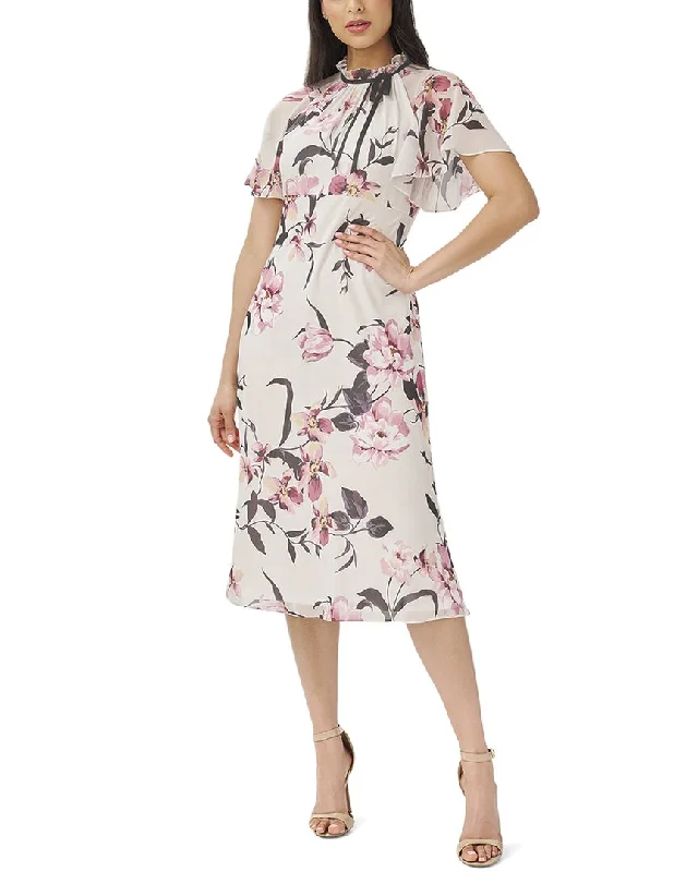 women's long-sleeved dressesAdrianna Papell Fit & Flare Midi Dress