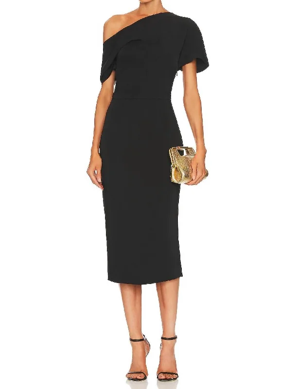 women's wrap dressesAlexis Midi Dress In Black