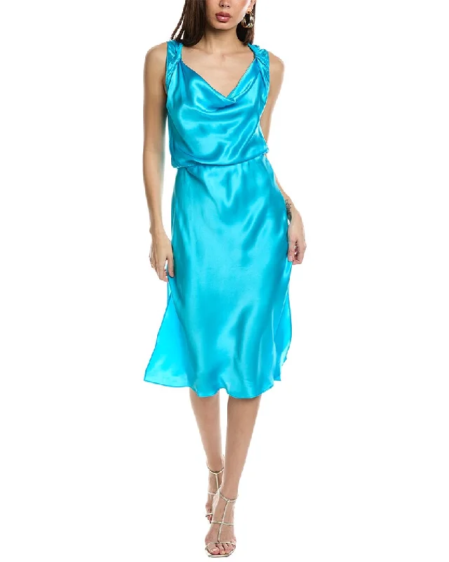 Asymmetric DressAmanda Uprichard Ellison Silk Midi Dress