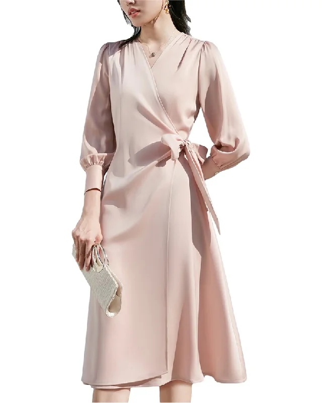 women's sheath dressesOnebuye 3/4-Sleeve Midi Dress